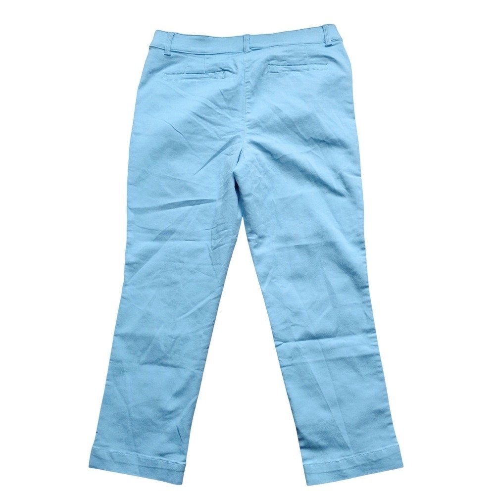 Violets & Roses Womens Cropped Chino Pants Size 10 Blue Casual Trousers- - Picture 2 of 4